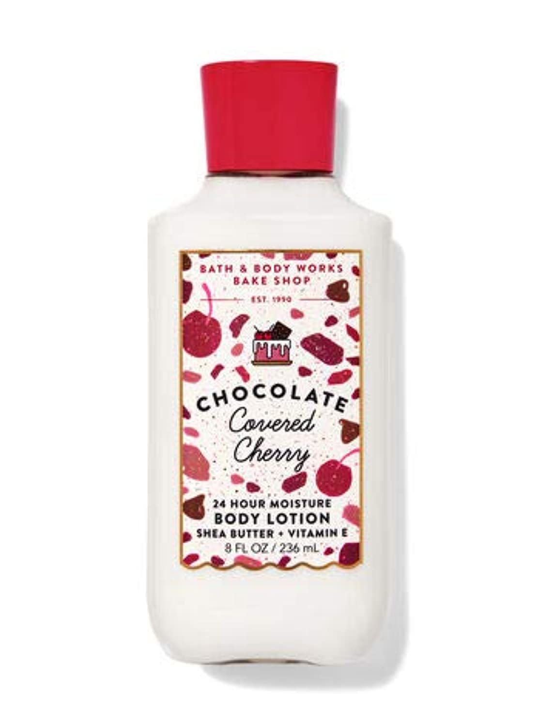 Bath & Body Works Chocolate Covered Cherry Super Smooth Body Lotion 8 fl oz (236ml) - Hydrating Moisturizer for Dry Skin, Perfect for Winter Care & Daily Use