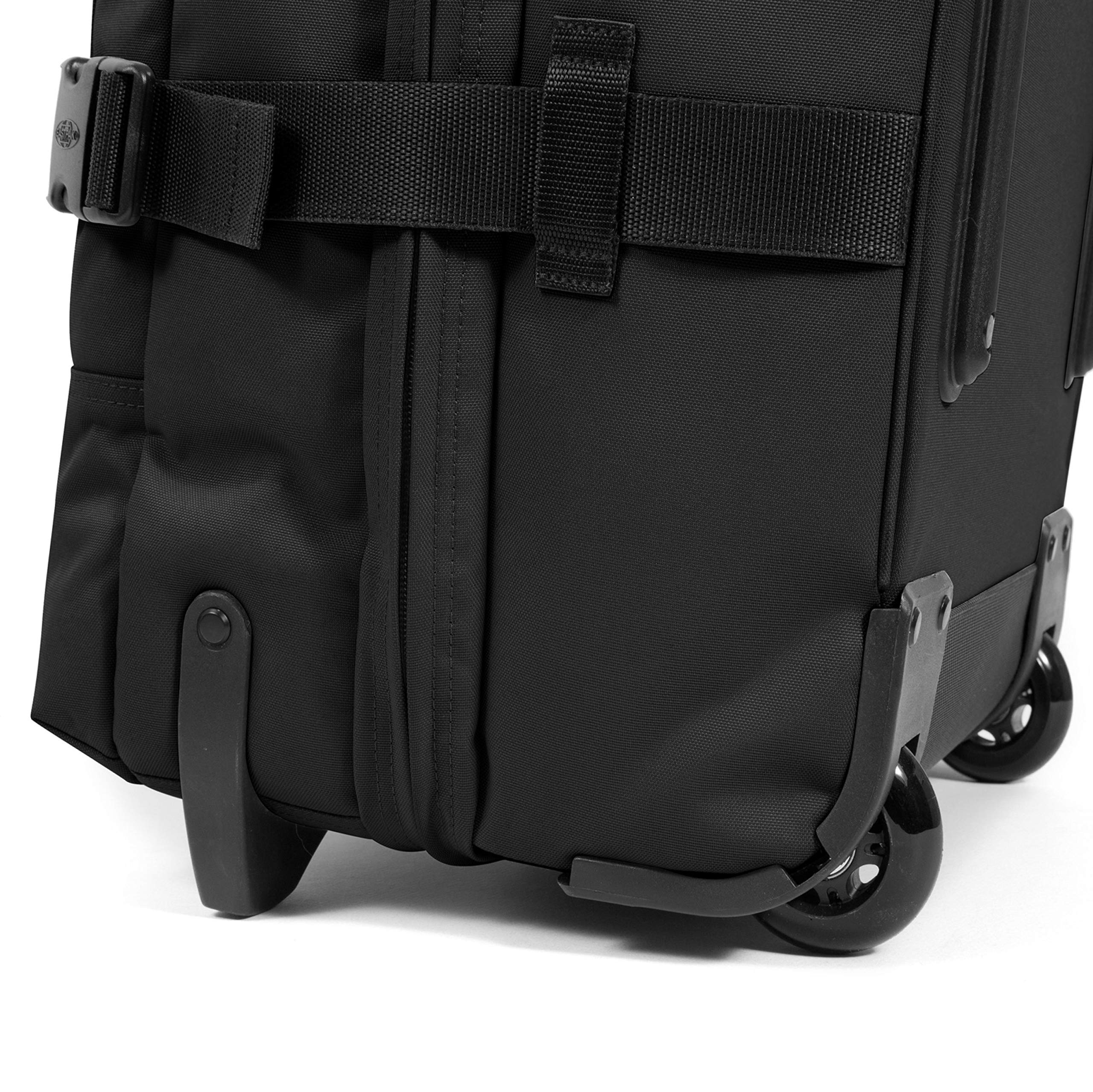 Eastpak Tranverz Wheeled Suitcase - TSA Lock, 2 Wheels & 2 Compartments with Compression Straps - Medium Black Carry-On Luggage for Business & Vacation Travel