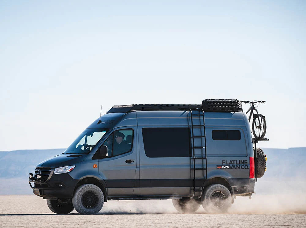 High Roof Wheel Wrap Side Ladder for 2007+ Mercedes Benz Sprinter Vans - Durable Van Accessories for Outdoor Adventures & Camping Trips