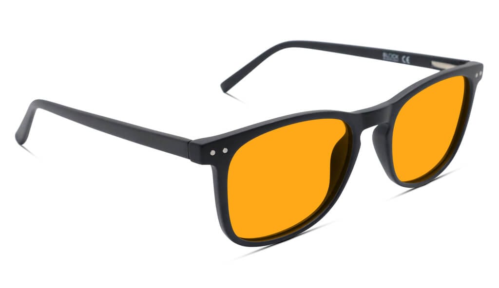 SunDown Taylor Blue Light Blocking Glasses - Black Prescription Lenses for Eye Strain Relief & Better Sleep | Computer, Gaming & Nighttime Use
