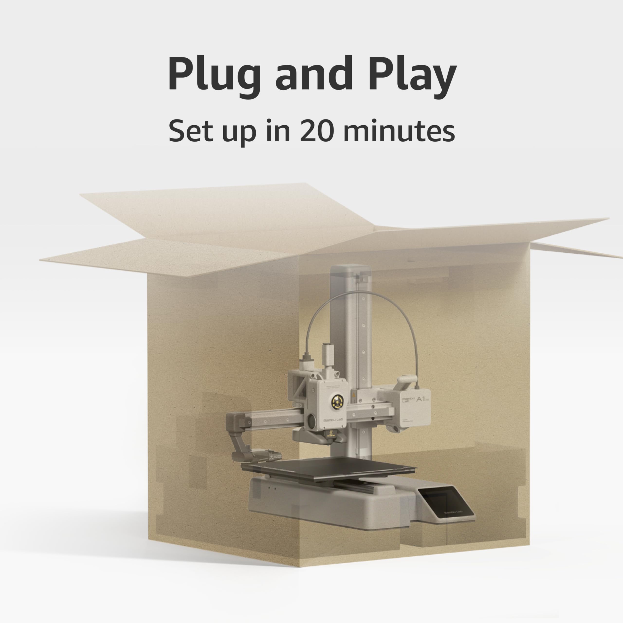 Bambu Lab A1 Mini 3D Printer - Multi-Color Printing, Fast Setup in 20 Minutes, High Speed & Precision, Auto Calibration, Quiet FDM Printer (≤48 dB) - Perfect for Home, Office & Educational Use