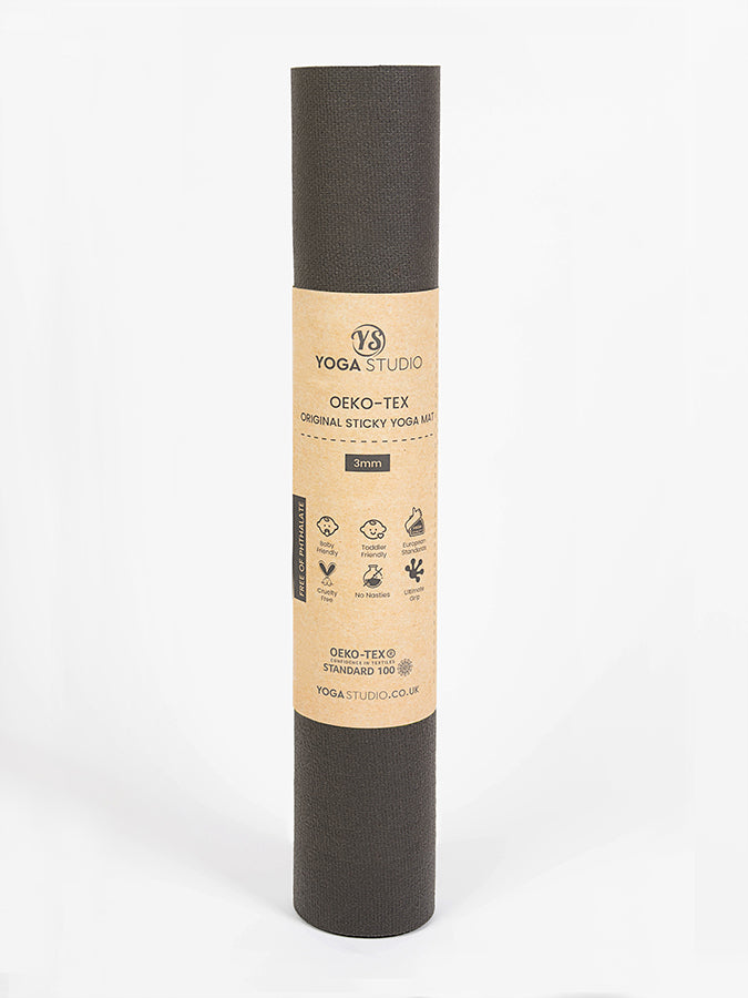 Eco-Friendly Travel Yoga Mat 3mm - Oeko-Tex Certified Non-Slip Exercise Mat for Yoga, Pilates & Home Workouts - Perfect for Travel, Studio & Outdoor Use