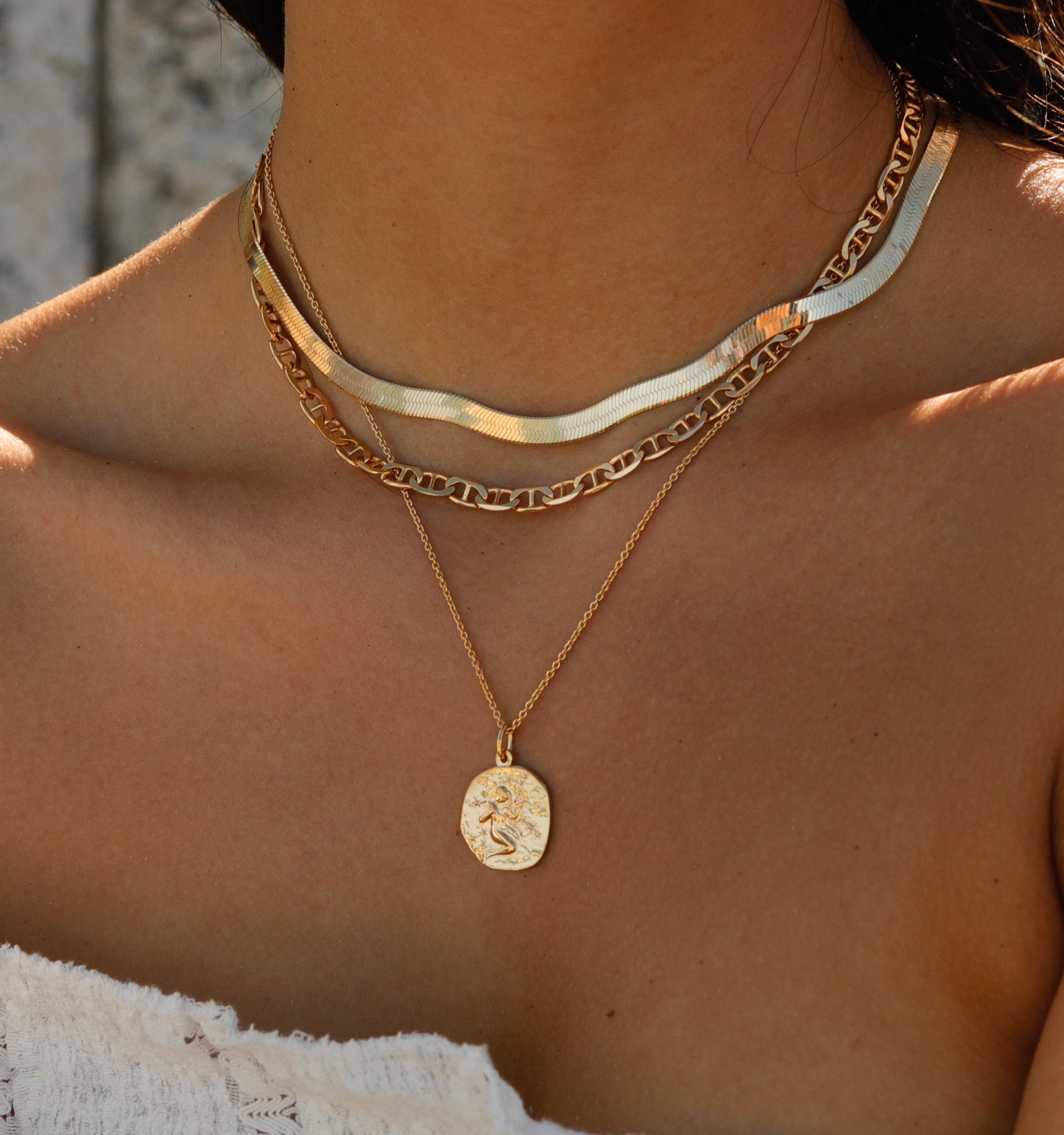 Elegant Marina Chain Necklace for Women - Dainty Gold Layered Necklace Jewelry Gift for Her - Perfect for Date Night, Wedding & Everyday Wear