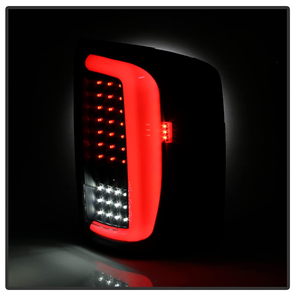 High-Performance LED Light Bar Tube Tail Lights for 2014-2018 GMC Sierra 1500 & 2015-2019 2500HD/3500HD Trucks - Durable Black Housing - Upgrade Your Truck's Style & Nighttime Visibility for Off-Roading, Towing & Daily Driving