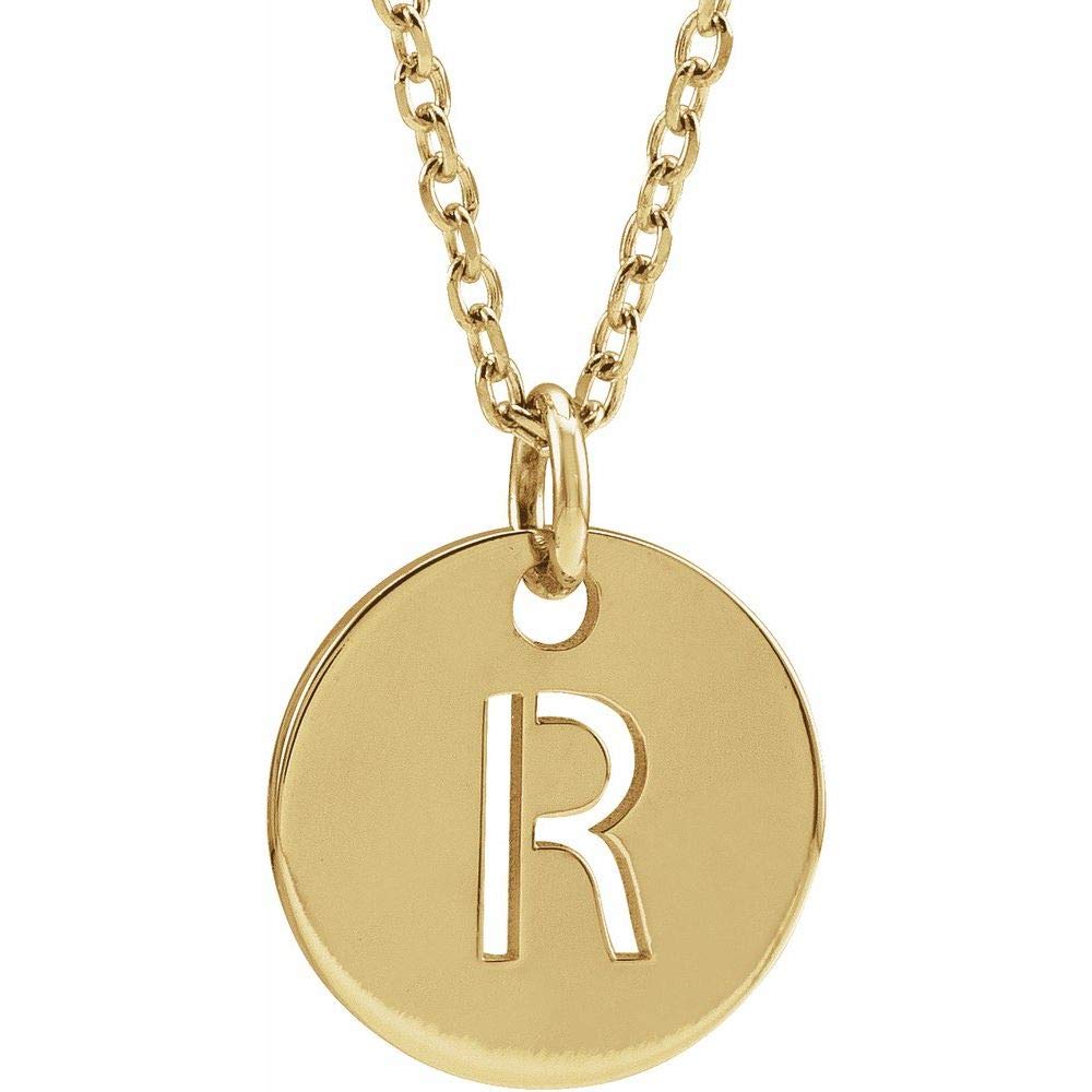 A-Z Alphabet Initial Letter Charm Pendant Necklace - Adjustable 16