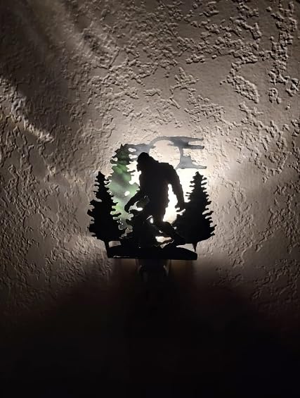 Sasquatch Night Light - Glow in the Dark Bigfoot Art Lamp for Kids & Adults - Perfect for Bedroom, Nursery, Camping & Halloween Decor