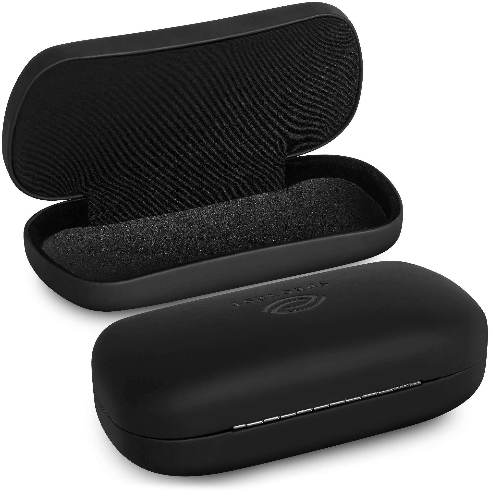 Premium Vegan Leather Sunglasses Case with Mesh Foam Padding - Hard Protective Eyeglass Holder with Metal Frame - Secure Storage for Ray-Ban, Oakley & Designer Sunglasses - Perfect for Travel, Beach & Outdoor Activities