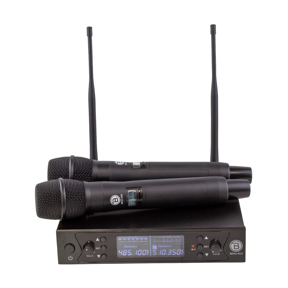Blastking MHU 402 Professional Dual Handheld UHF DSP Wireless Microphone System - Crystal Clear Sound for Karaoke, Live Performances & Public Speaking