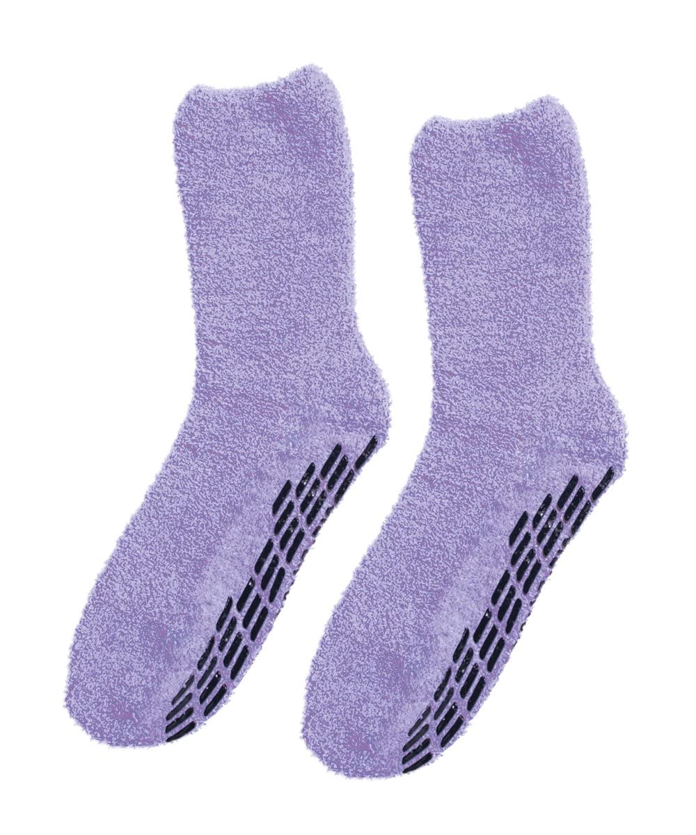Silvert's Adaptive Non-Skid Slipper Socks for Men & Women - Comfortable Hospital & Home Footwear for Seniors & Elderly Care
