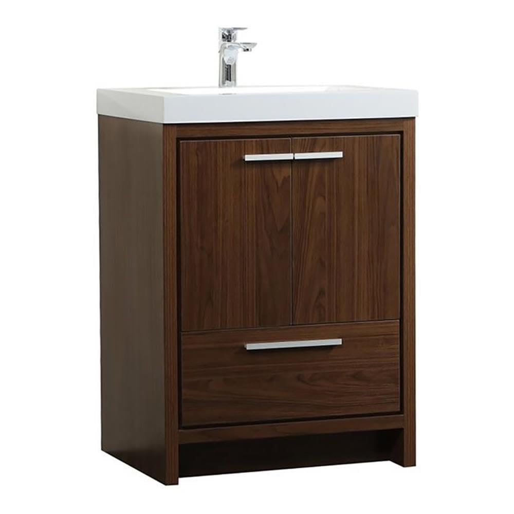 A Touch of Elegance: Transforming Small Spaces with the Elegant 24 Walnut Bathroom Vanity