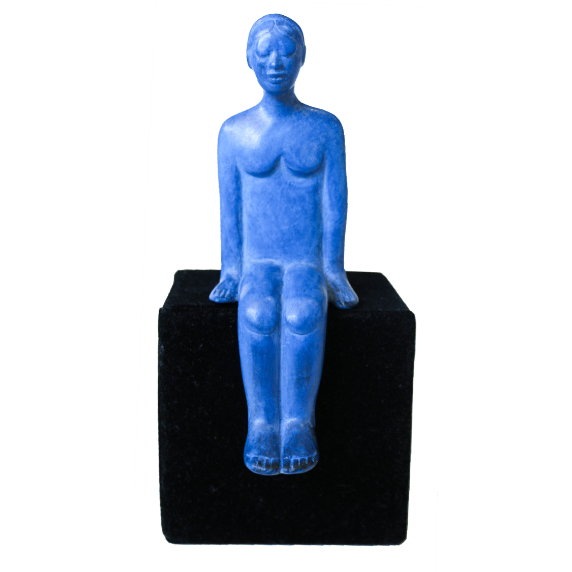 Heloise Crista Woman Sitting Shelf Sculpture - Elegant Home Decor for Living Room, Bedroom & Office