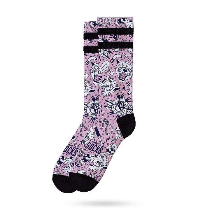 American Socks Signature Troublemaker Mid High Crew Socks - Comfortable & Stylish for Everyday Wear, Sports & Casual Outfits