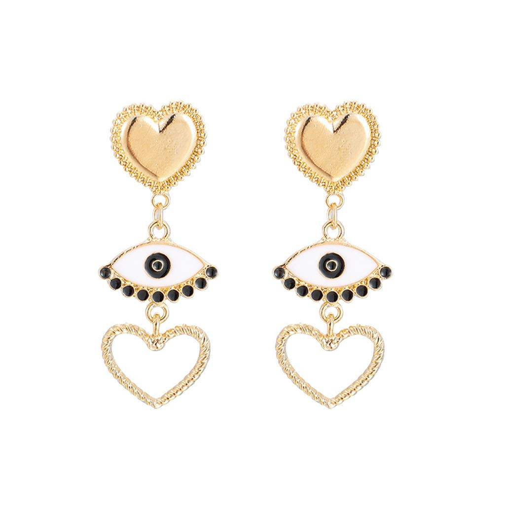 Diamond Heart-Shaped Hoop Earrings for Women - Elegant Fashion Alloy Cute Large Hoop Earrings | Perfect for Valentine's Day, Date Night & Special Occasions