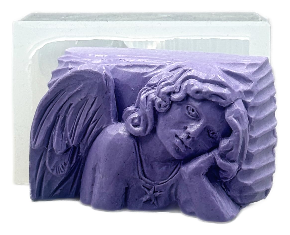 Angel Silicone Mold for Soap, Wax, Plaster, Resin & Clay - DIY Cherub Cake, Candle & Jewelry Making Supplies - Perfect for Home Decor, Wedding Favors & Craft Projects