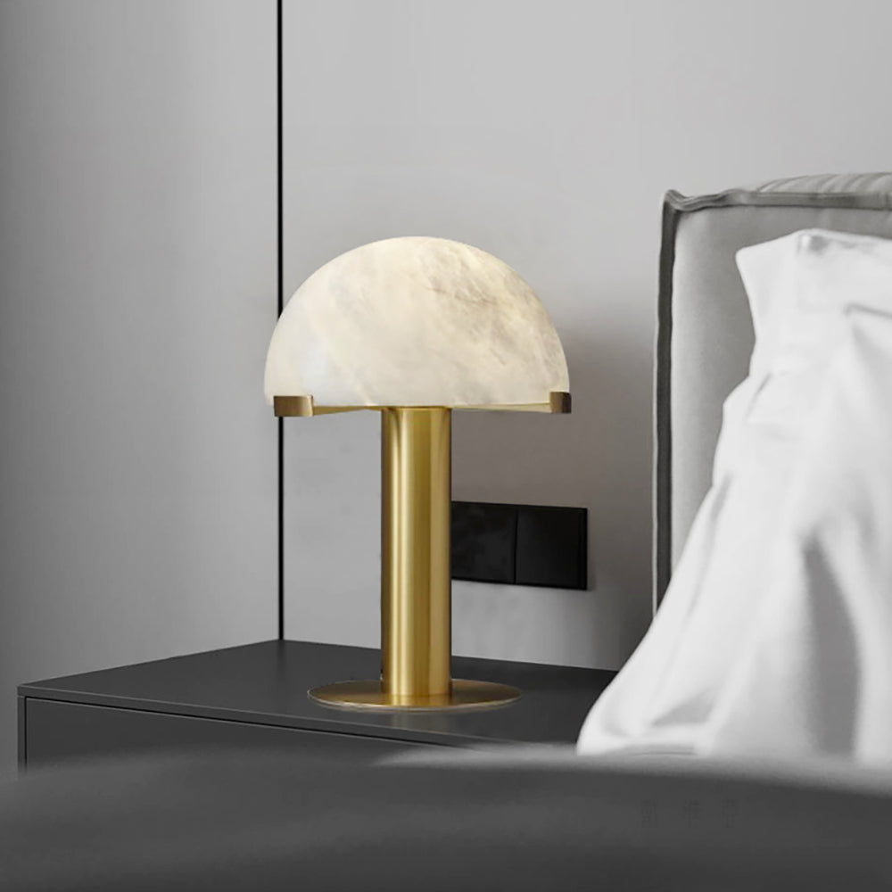 Elegant Alabaster Table Lamp - Modern Home Decor for Living Room, Bedroom & Office - Perfect for Reading, Relaxing & Creating Ambiance