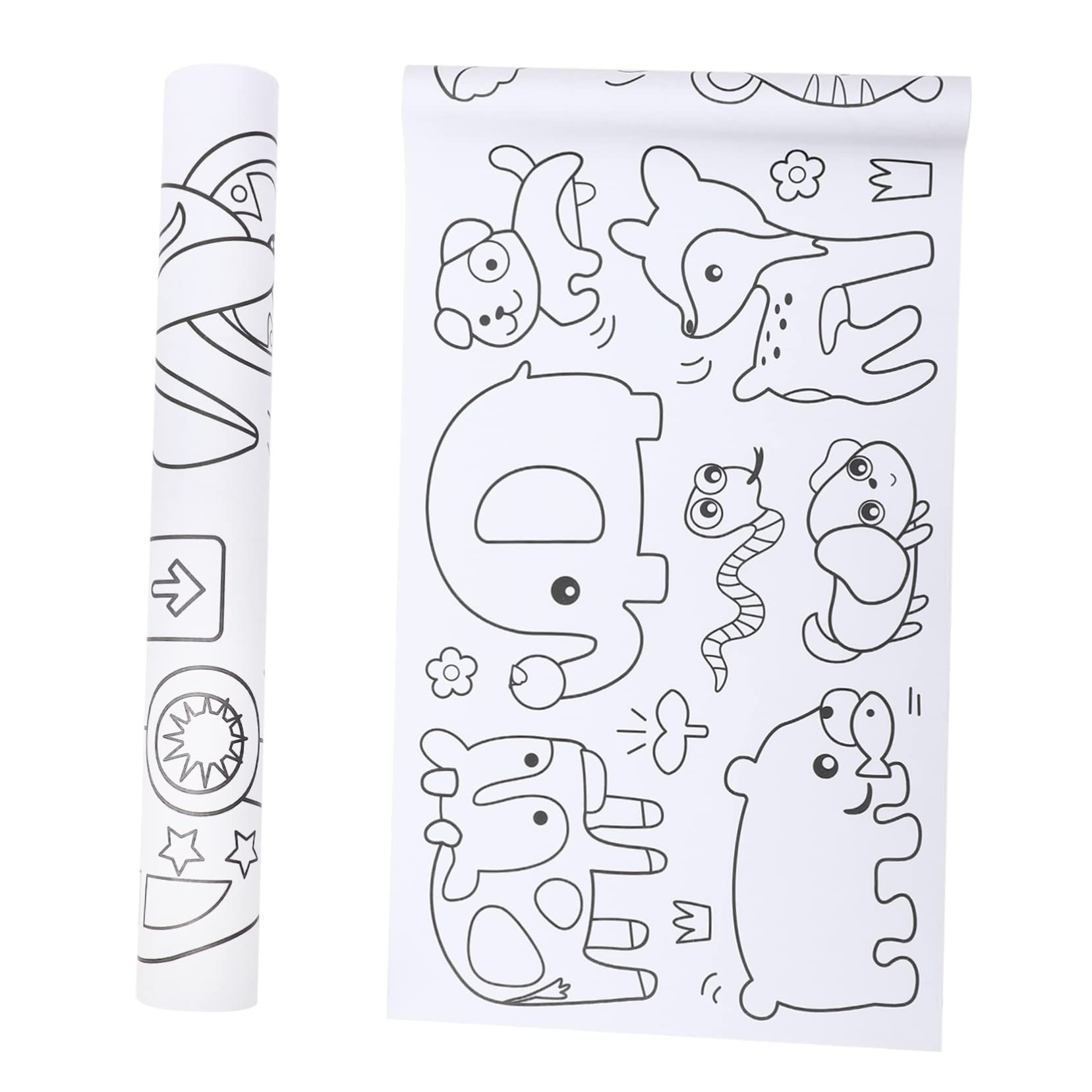 ibasenice 2 Sets Kids Drawing Paper - Graffiti Scroll Sketch Paper for Toddlers, DIY Stretched Canvas, Tracing Thick Paper for Children's Art & Crafts | Perfect for Home Schooling, Preschool Activities & Creative Play