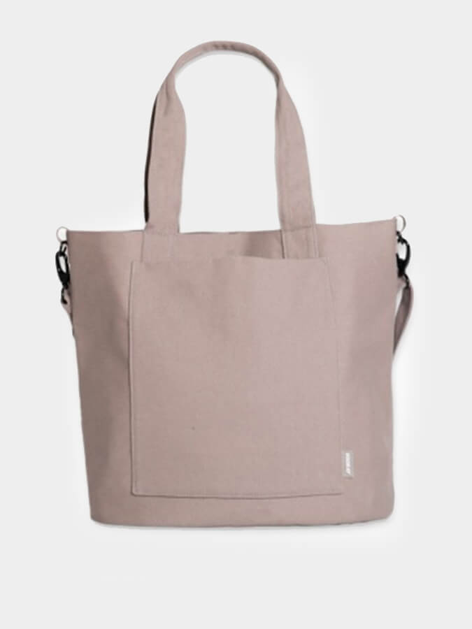 Vooray Zoey Organic Cotton Tote Bag - Eco-Friendly Reusable Shopping Bag for Groceries, Beach, Work & Travel