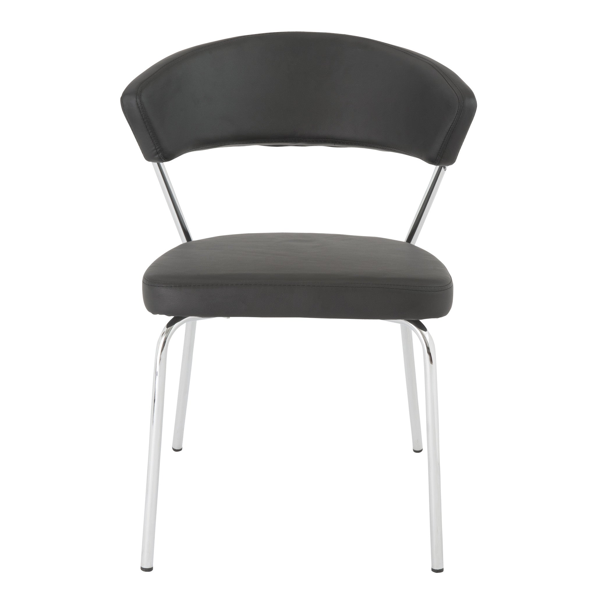 Draco Dining Chair with Chrome Legs - Modern Kitchen & Dining Room Furniture for Home & Restaurant Use