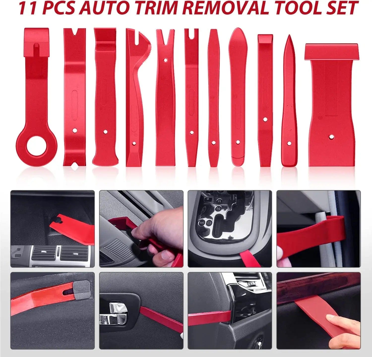 102 Pcs Car Trim Removal Tool Kit - Auto Panel Clip Pry Tool Set with Non-Slip Handle for Interior & Exterior Trim Removal - Perfect for Car Detailing, DIY Repairs & Auto Maintenance