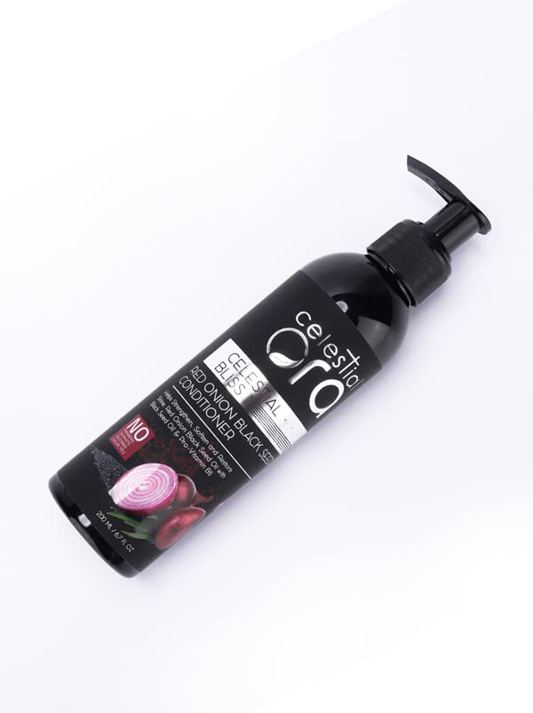 Celestial Ora Red Onion & Black Seed Hair Conditioner for Growth & Fall Control | Anti-Dandruff Treatment with Red Onion Seed Oil & Black Seed Oil Extract | Deep Nourishment for Dry, Damaged Hair | Perfect for Daily Hair Care & Scalp Health