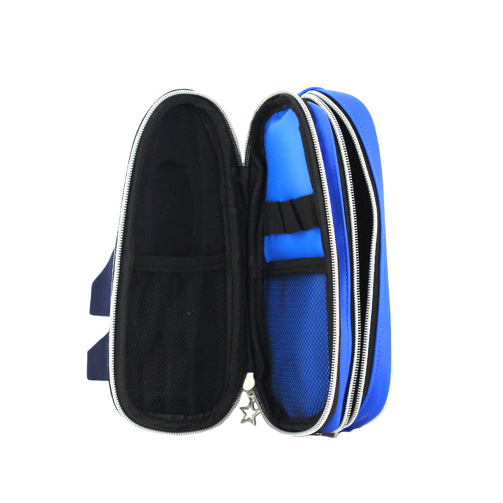 Hard Top Pencil Case with Rocket Ship Design - Durable School & Office Supplies for Students, Artists & Professionals - Perfect for Backpacks, Desks & Travel Organization
