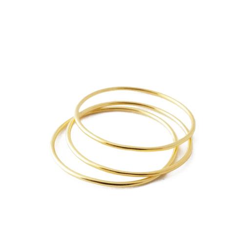 Elegant Plain Gold Stacking Ring - 14K Solid Gold Minimalist Band for Women - Perfect for Layering, Stacking & Everyday Wear