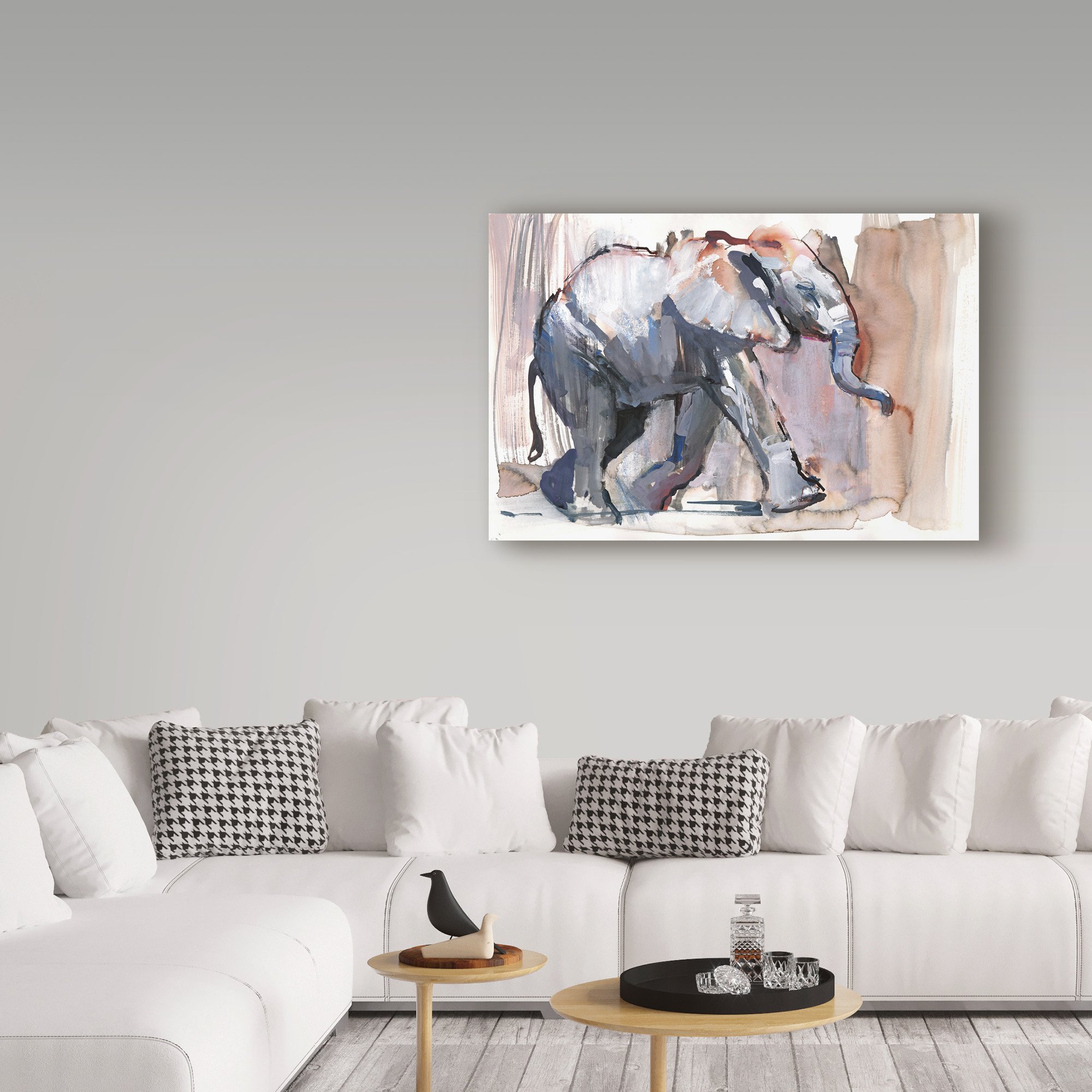 Baby Elephant Art Print by Mark Adlington - 30x47 Inch Wall Decor for Nursery, Kids Room & Wildlife Themed Spaces