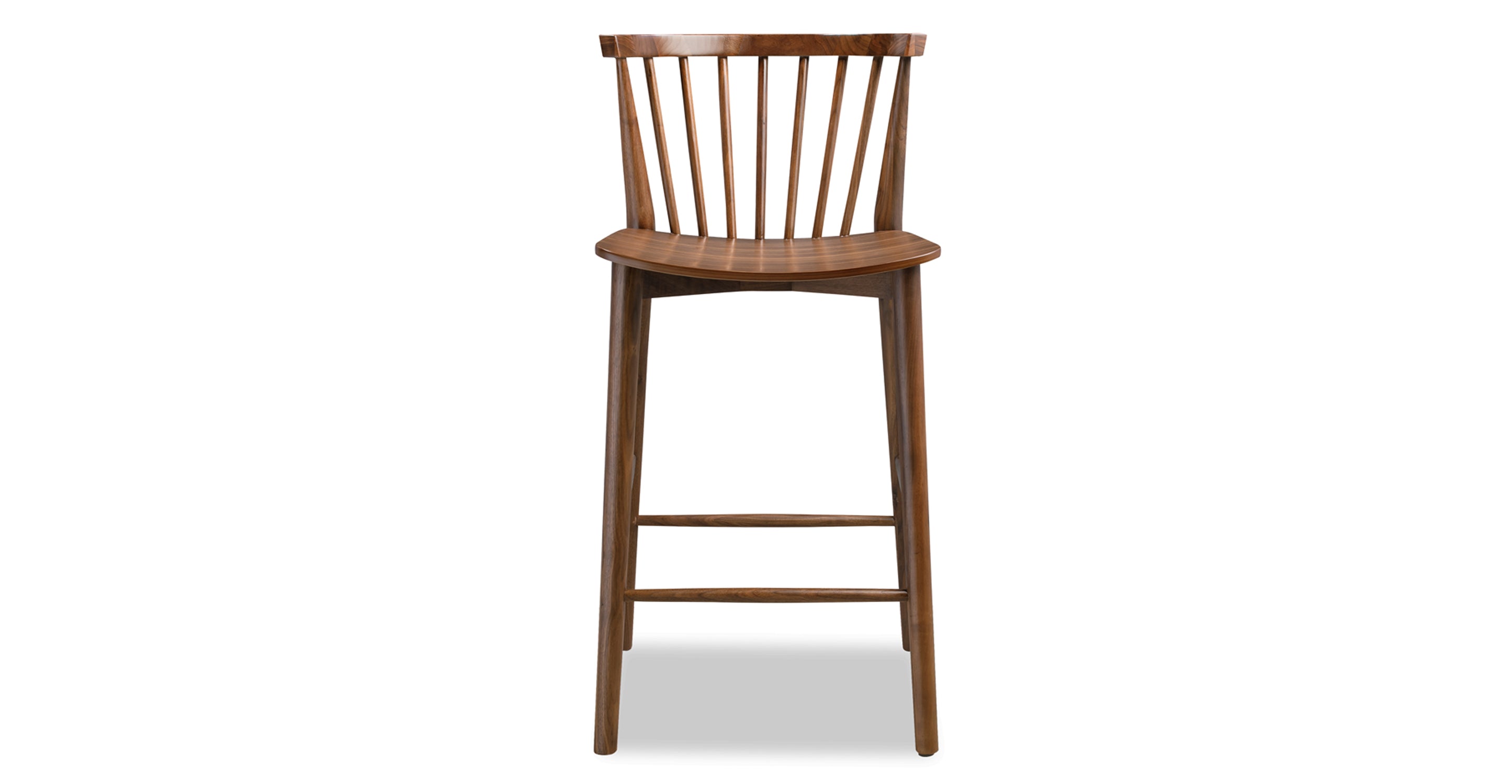 Ligna Wooden Counter Stool - 24 Inch Bar Height Stool with Backrest, Modern Kitchen Island Stool for Dining & Breakfast Nook - Perfect for Home, Cafe, and Restaurant Use