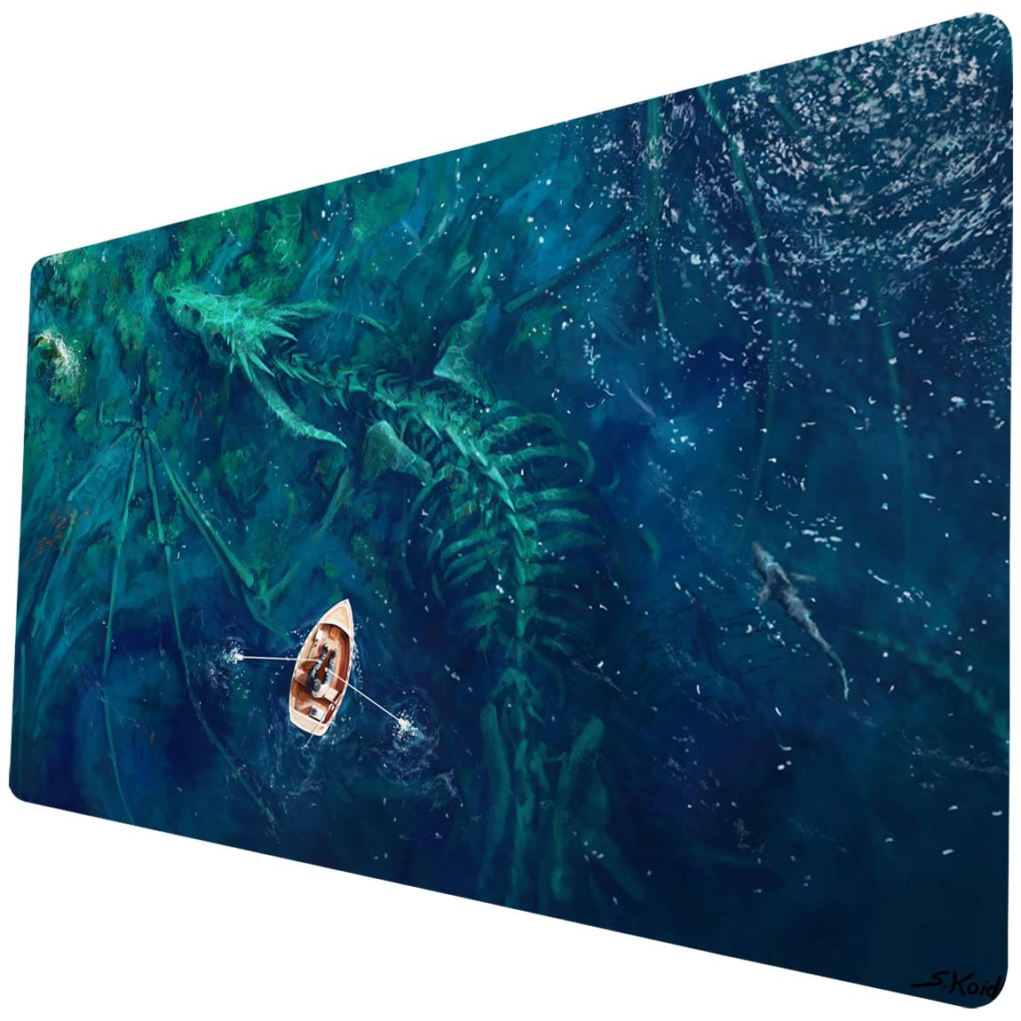 Premium MTG Playmat 24x14 Inches - Non-Slip Rubber Surface Trading Card Game Mat with Storage Bag for Magic: The Gathering, TCG & Collectible Card Games - Perfect for Tournaments, Casual Play & Home Gaming Setup