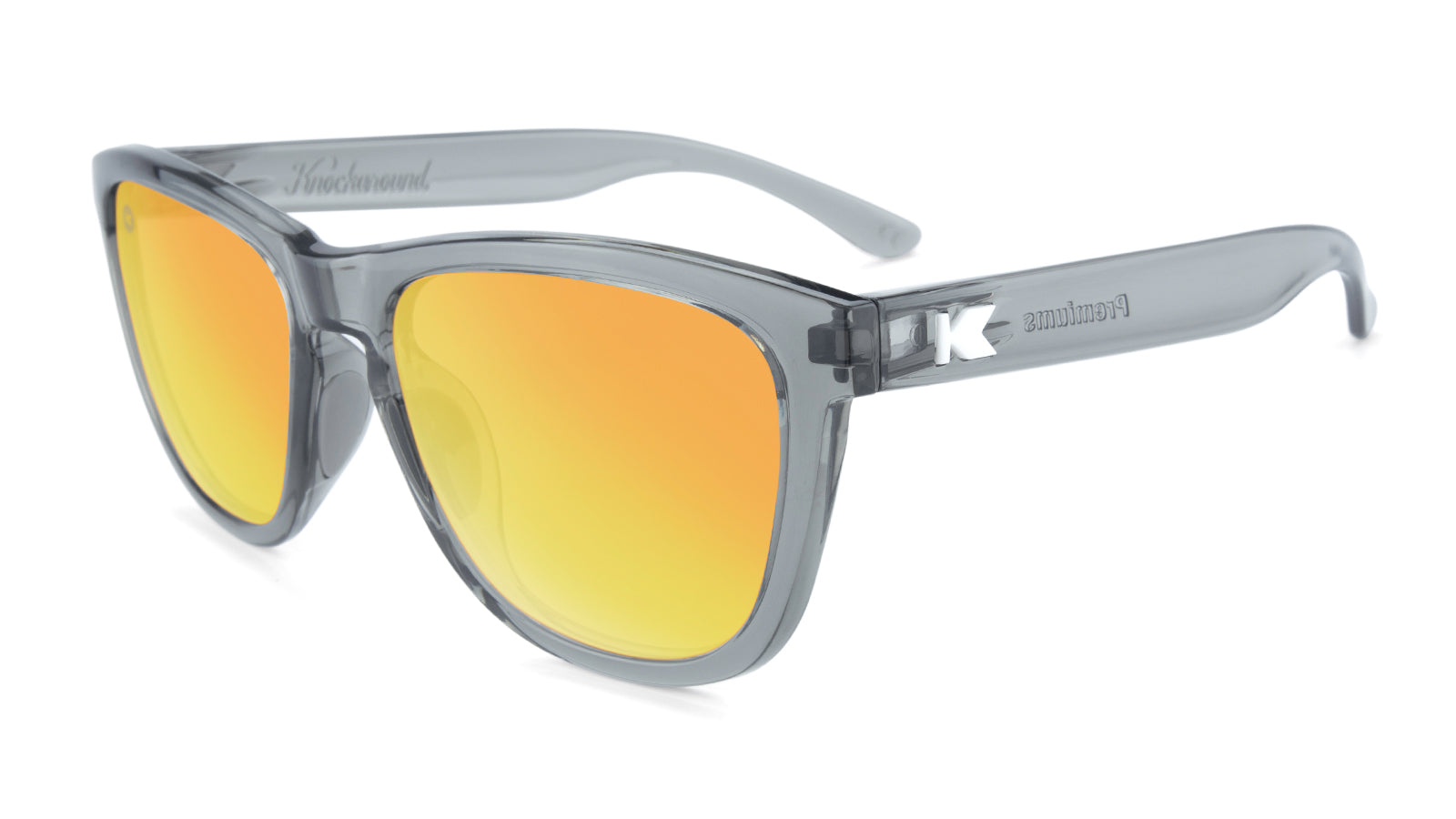 Premium Clear Grey / Sunset Sports Sunglasses - UV Protection, Lightweight & Stylish for Running, Cycling, and Outdoor Activities