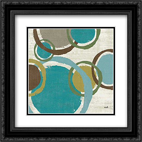 Hershey Moira 15x15 Black Ornate Framed Double Matted Vintage Bubbles II Museum Art Print - Perfect for Living Room, Bedroom & Office Wall Decor