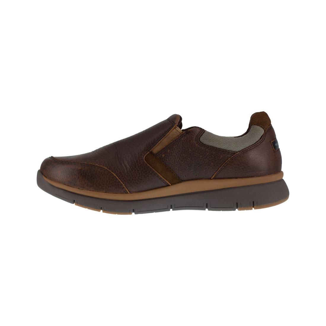 Primetime Casuals Steel Toes Slip On Work Shoe Brown