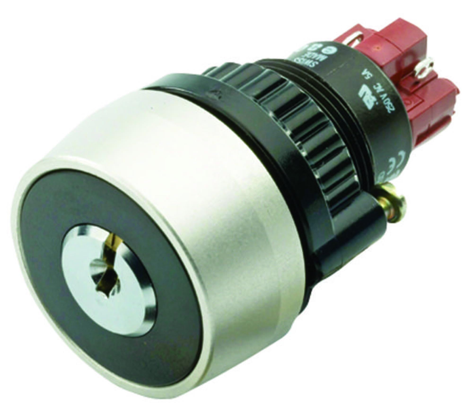 EAO 14-236.025K Key Lock Switch, 2NO/2NC Contacts, 5A 250V - Industrial Control Panel & Machinery Safety Switch