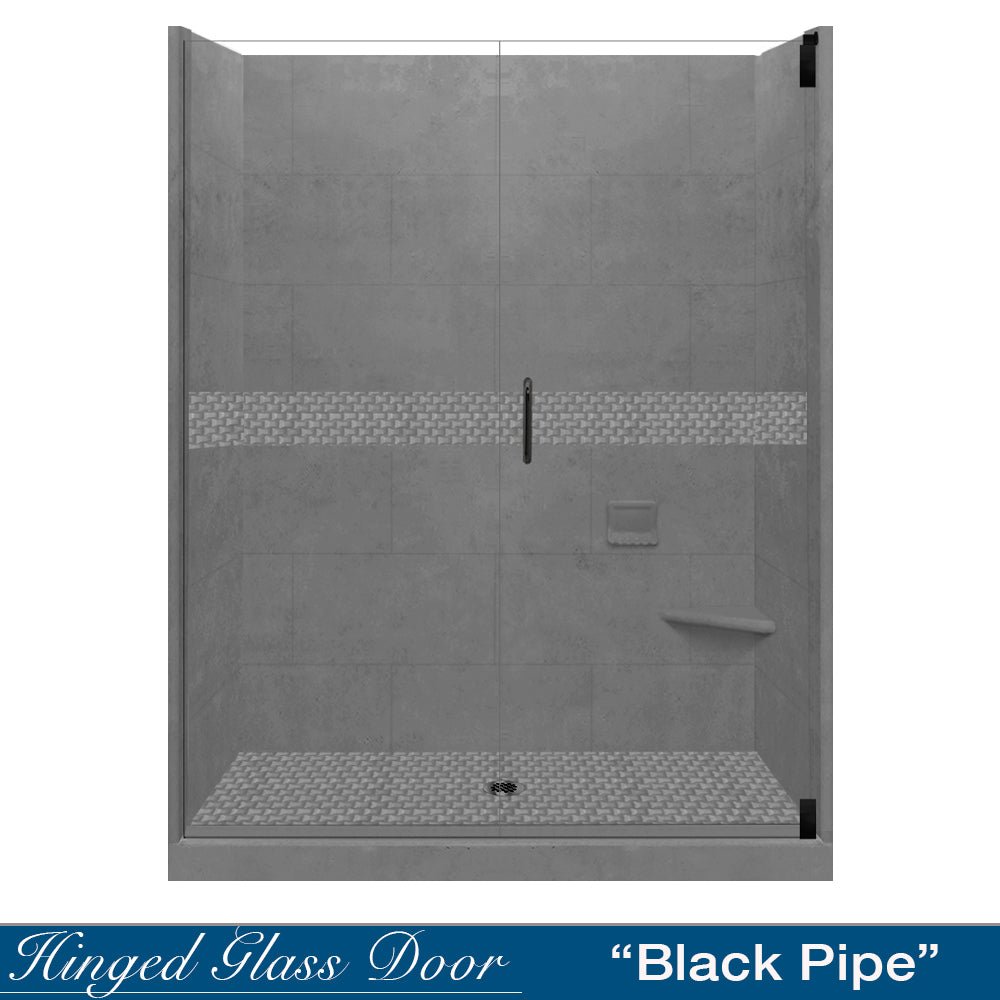 60 Alcove Wet Cement Sistine Stone & Jewel Stone Accent Tile - DIY Shower Remodel Kit for Bathroom Renovation - Perfect for Shower Walls, Backsplashes, and Bathroom Upgrades