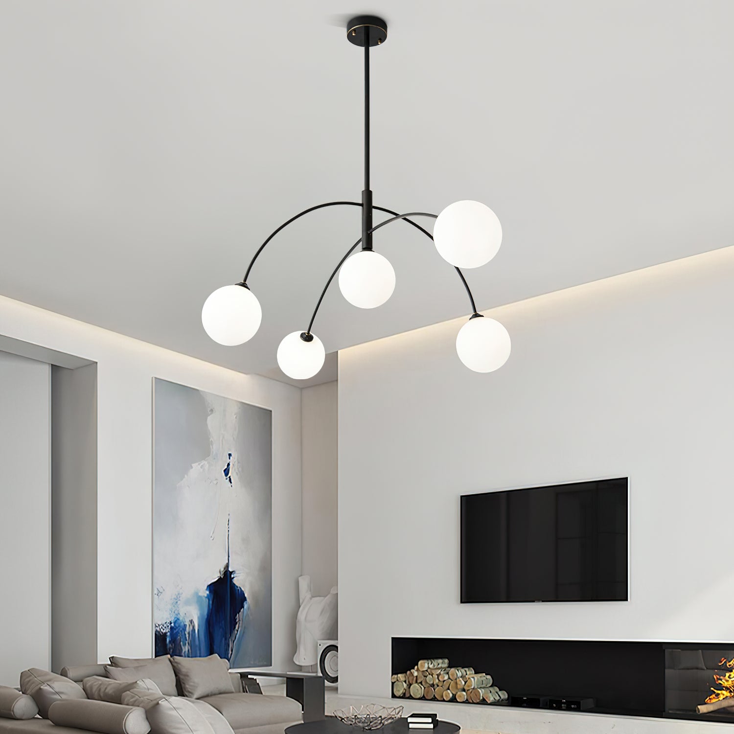 Elegant Fellows Chandelier - Modern Crystal Ceiling Light Fixture for Dining Room, Living Room & Bedroom | Perfect for Home Decor & Interior Design