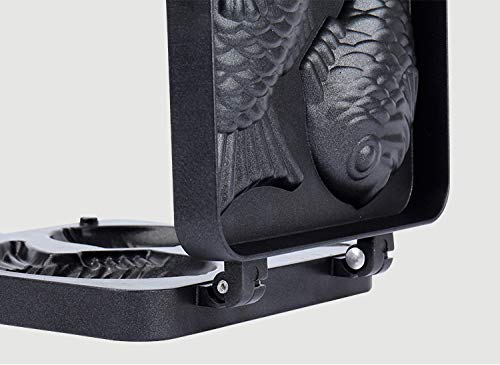 Japanese Taiyaki Fish Shaped Waffle Maker - 2-Sided Cast Iron Baking Pan for Homemade Desserts, DIY Cooking & Housewarming Gifts | Perfect for Japanese Snacks, Breakfast & Party Food