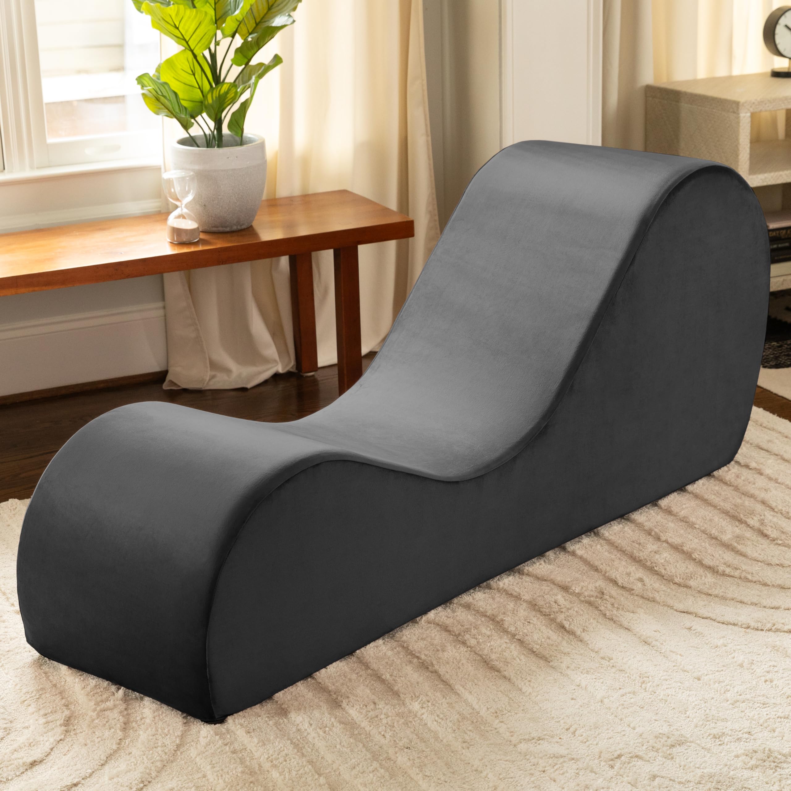 Liberator Kama Sutra Chaise - Black Sensual Lounge Chair for Enhanced Sex Positioning & Intimate Pleasure - Perfect for Couples, Tantric Yoga & Spicing Up Your Love Life