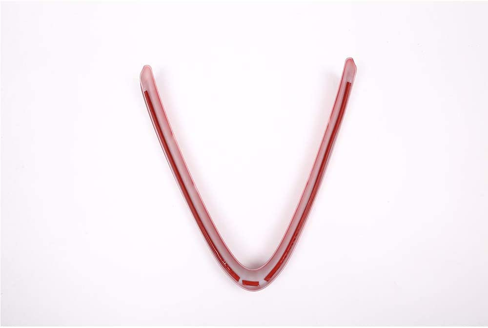 Alfa Romeo Giulia 2017-2019 Front Grille Trim - Frosted Red ABS Plastic Grill Frame (Excluding Stelvio & Quadrifoglio Models) | Style 2 | Perfect for Car Customization & Exterior Upgrades