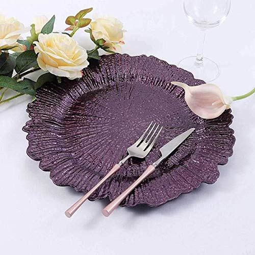 Tiger Chef Purple Reef Charger Plates - 12