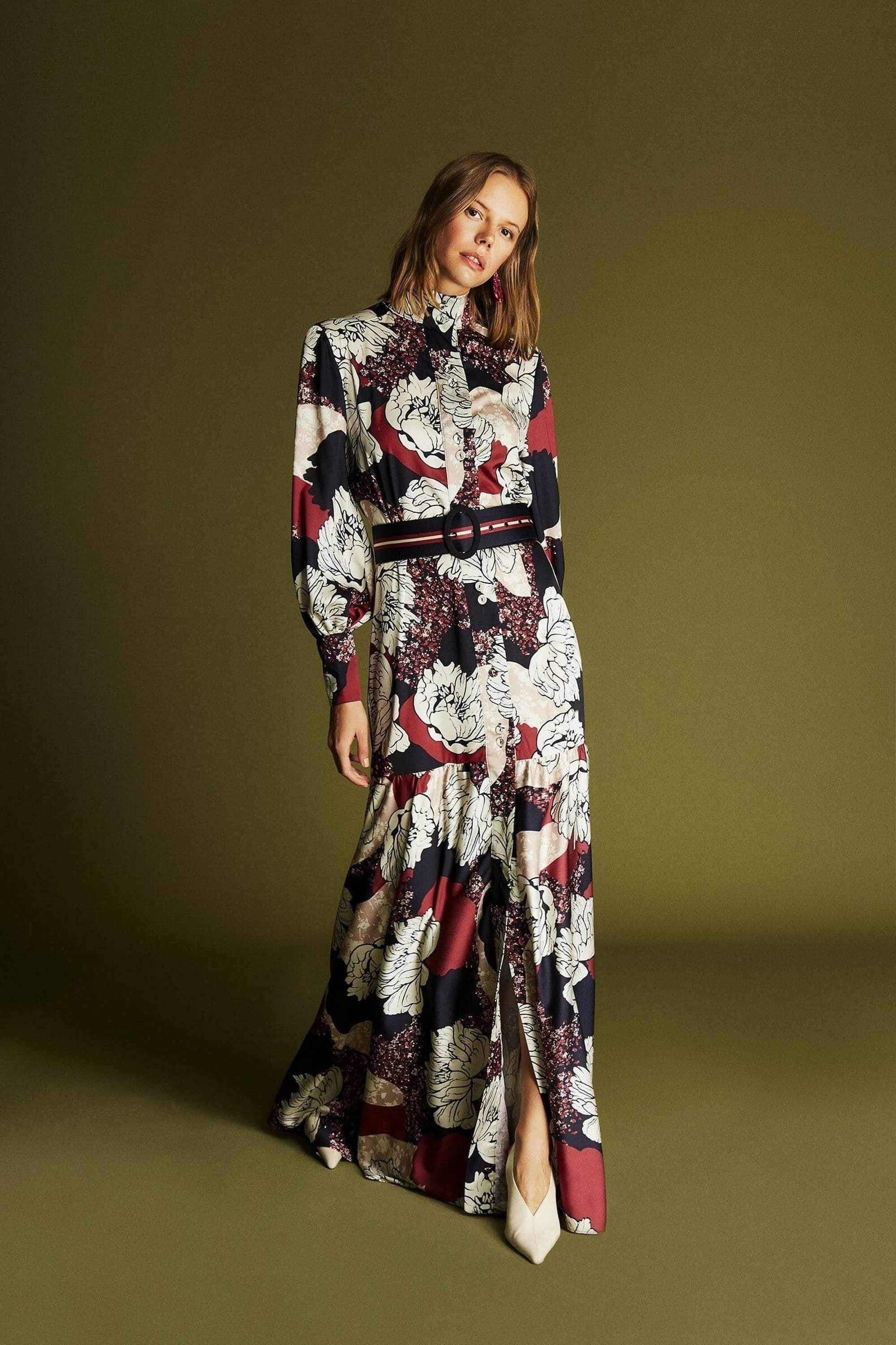 Olivia Women's Maxi Dress with Long Sleeves - Elegant Flowy Boho Style for Casual Wear, Parties & Special Occasions