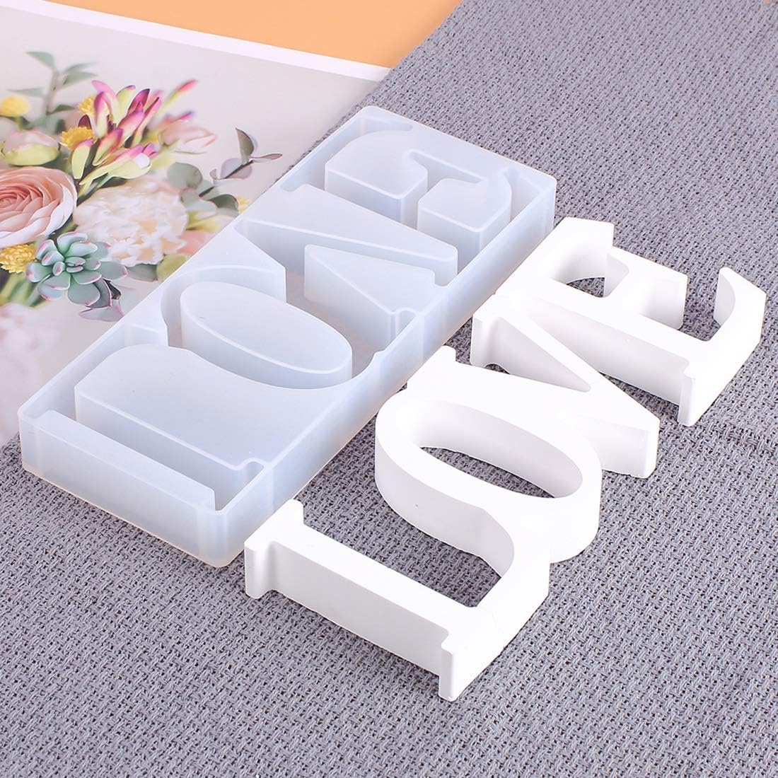 Romantic Love Silicone Molds for Epoxy Resin DIY - Valentine's Day Word Sign & Pendant Making - Perfect for Table Decorations, Wedding Favors, and Handmade Gifts