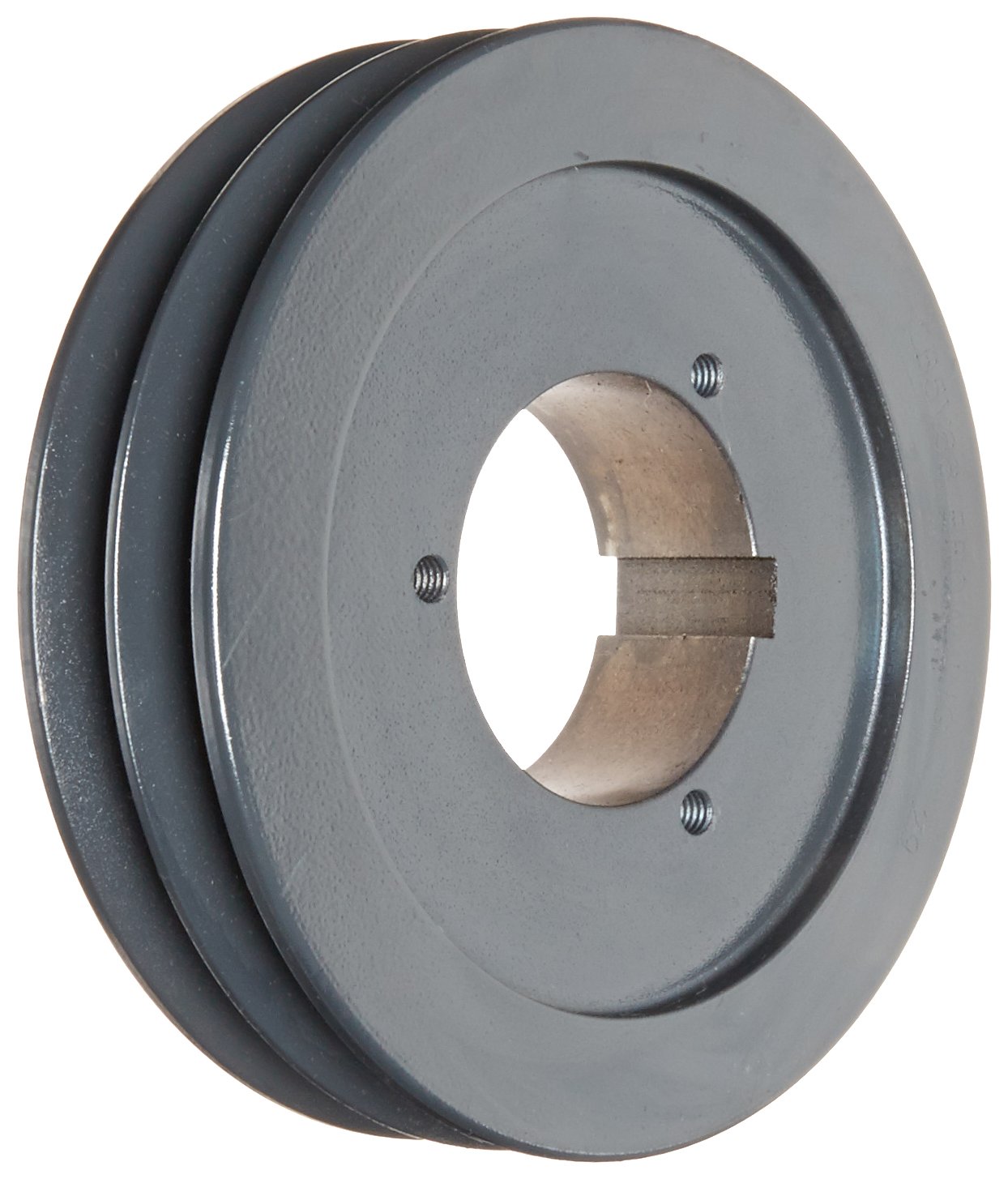 2B5V66 Split Taper Sheave - Cast Iron 2 Groove Pulley for A/B/5V Belts with B Bushing | Heavy Duty Power Transmission for Industrial Machinery & Agricultural Equipment