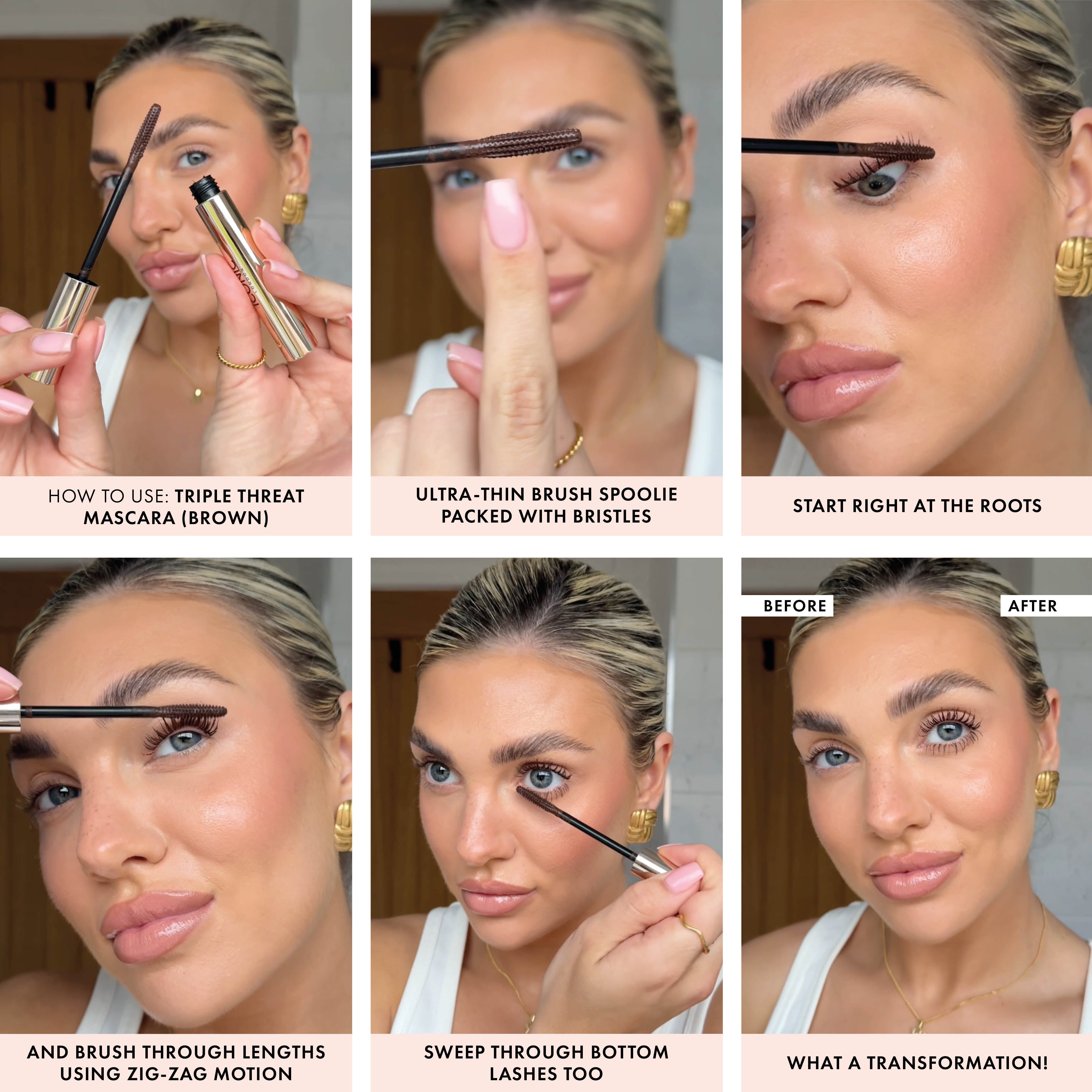 Best Triple Threat Mascara for Volumizing, Lengthening & Curling - Waterproof & Smudge-proof - Perfect for Day to Night Makeup & Special Occasions