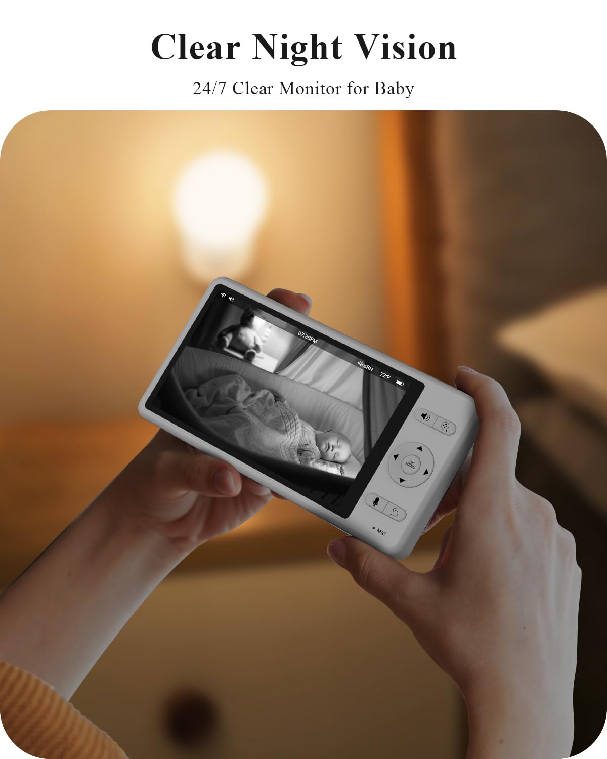 WUUK 2K HD Baby Monitor with 5.5