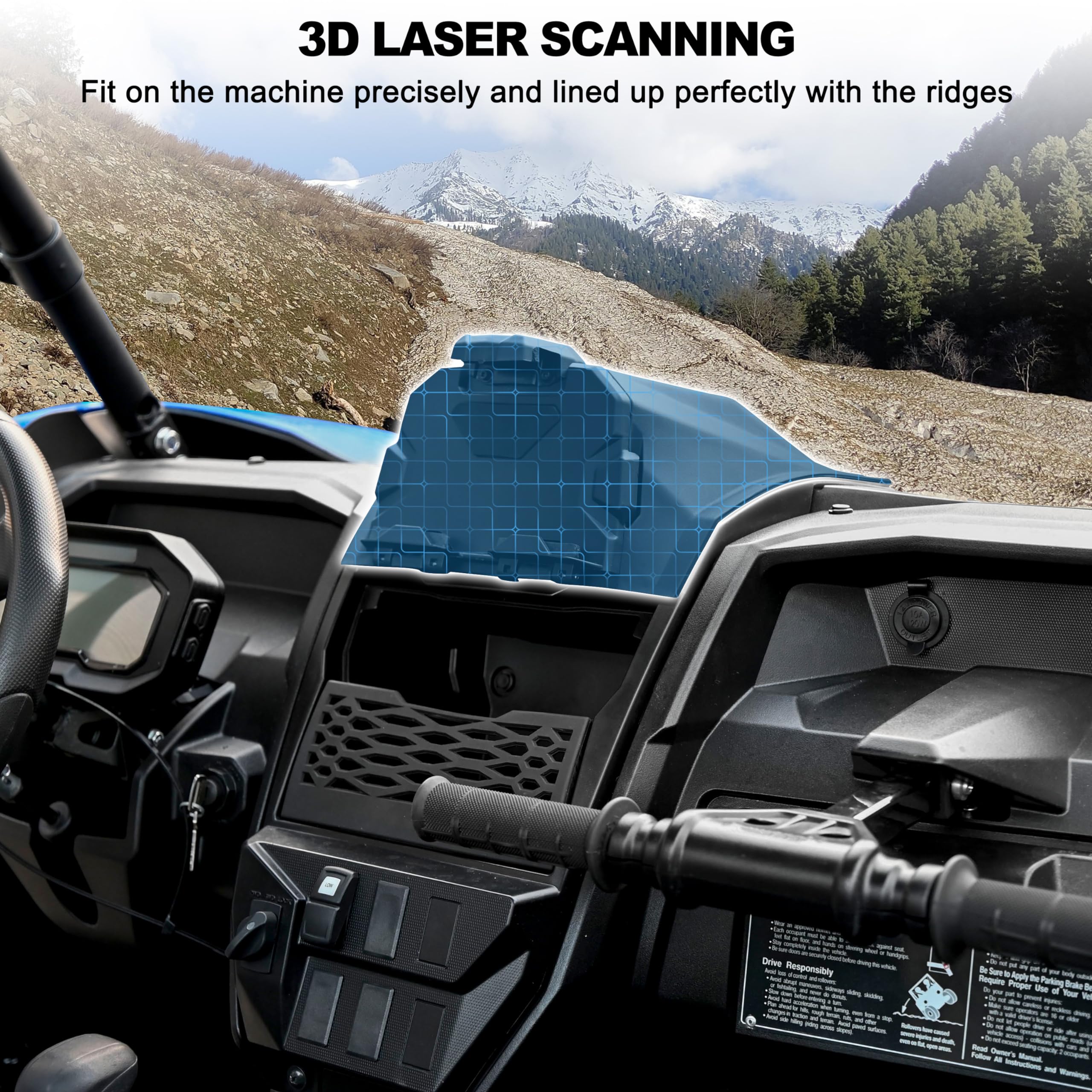 Universal Tablet Holder & GPS Mount with Storage Tray for Kawasaki Teryx KRX 1000 (2020-2025) | Durable Electronic Device Organizer for iPad, Phone & Accessories | Perfect for Off-Road Adventures & Dash Organization