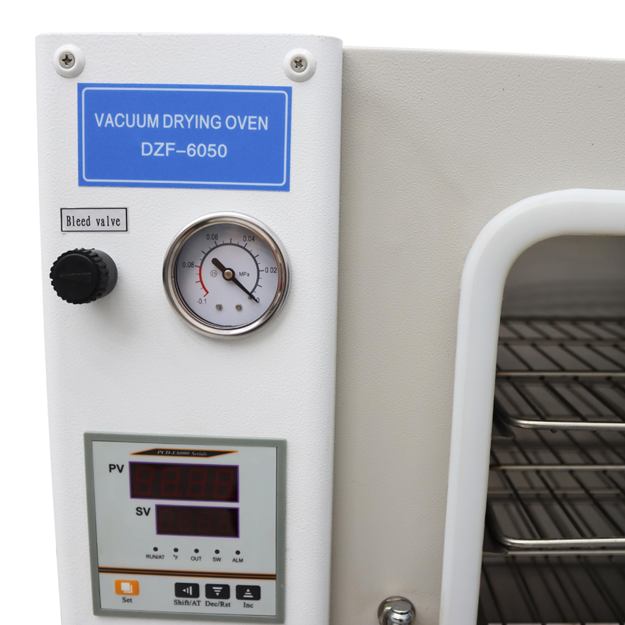 110V 0.9Cu ft Vacuum Drying Oven with 4-Layer Rack - Adjustable Temperature 1000W for Jewelry, Electronics & Lab Use - Compact Vacuum Drying Box for Resin Curing, PCB Baking & Chemical Drying