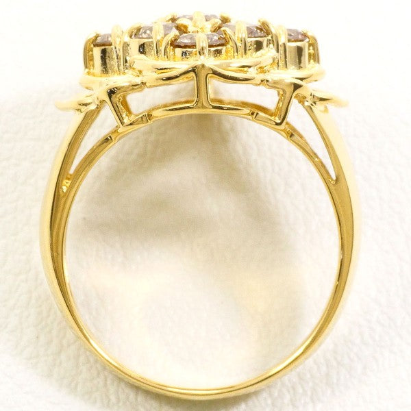 18K Yellow Gold Brown Diamond Ring for Women - Elegant Vintage Jewelry for Engagement, Wedding & Special Occasions