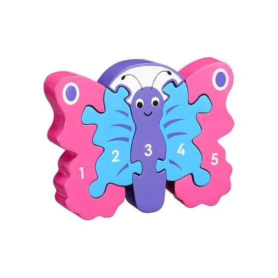 Butterfly 1-5 Piece Wooden Jigsaw Puzzle for Kids - Educational Toddler Learning Toy for Preschool & Montessori Activities - Perfect for Birthday Gifts & Classroom Learning Tools