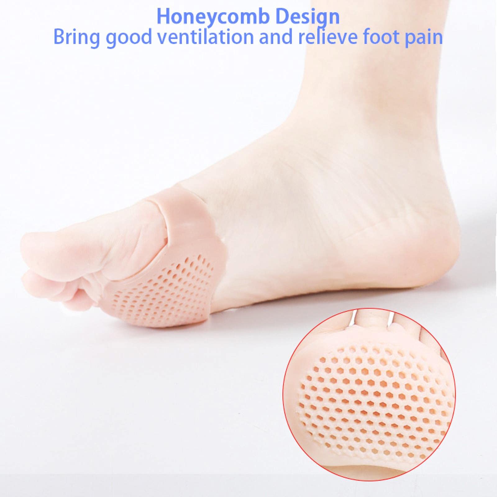 Honeycomb Gel Insoles for High Heels – Silicone Padded Forefoot Support, Breathable & Massaging Foot Care – Perfect for Work, Parties & Long Wear Comfort