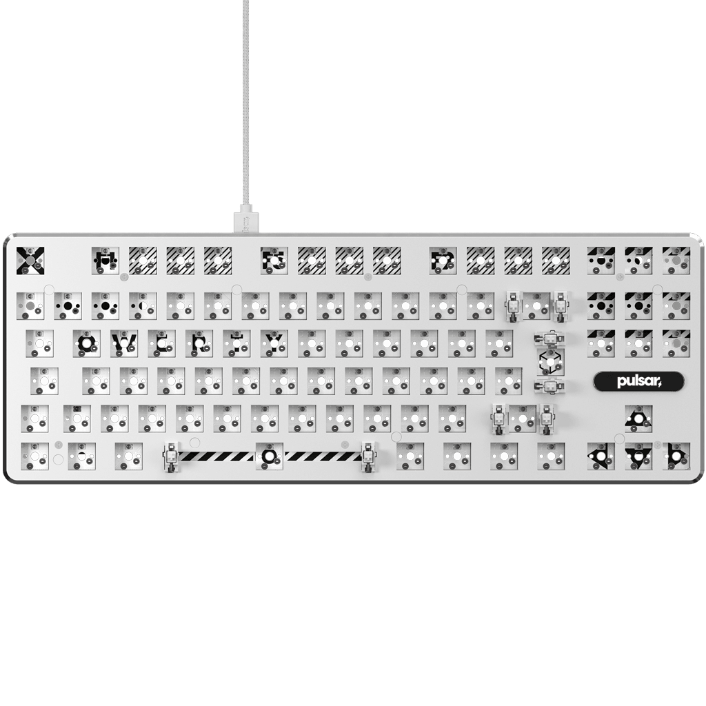 ISO PCMK TKL Mechanical Gaming Keyboard - 87 Key Compact Design, RGB Backlit, Blue Switches for PC Gamers & Typists - Perfect for Esports, Office Work & Programming